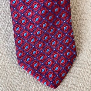 Ted Baker London red and light blue silk tie